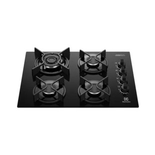 Cooktop 4 Bocas a Gás Mesa Vidro Experience Tripla Chama e Grade de Ferro Electrolux KE4GC Bivolt