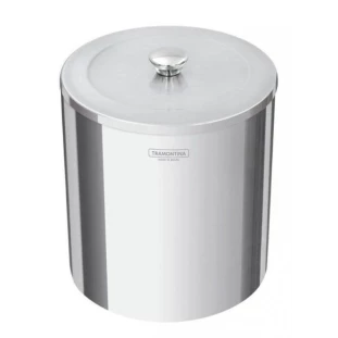 Lixeira Em Aço Inox Útil Com Tampa 5L Tramontina 